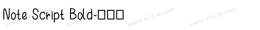 Note Script Bold字体转换